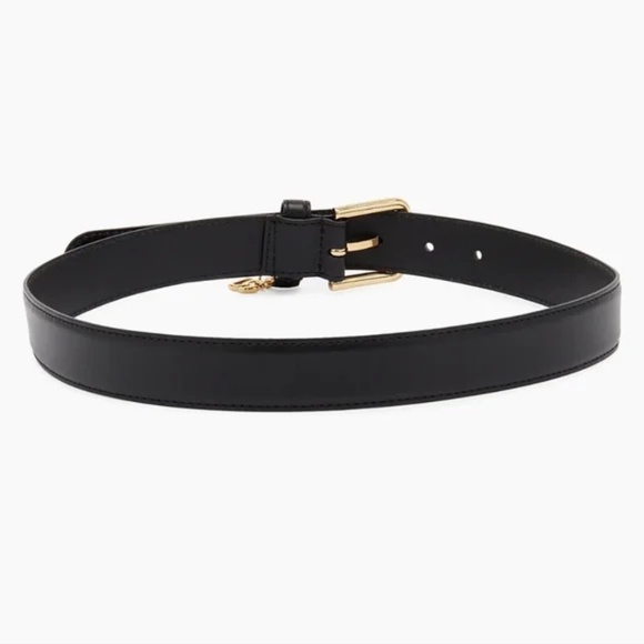 DOLCE & GABBANA Leather & Logo Charm Belt Size 75 Small NWT main image 4